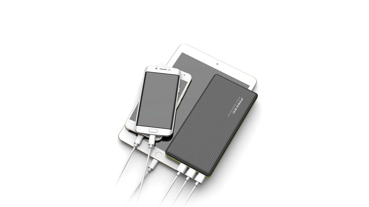 Pineng PN-917 20,000 mAh 3 USB Taşınabilir Hızlı Şarj Cihazı Beyaz