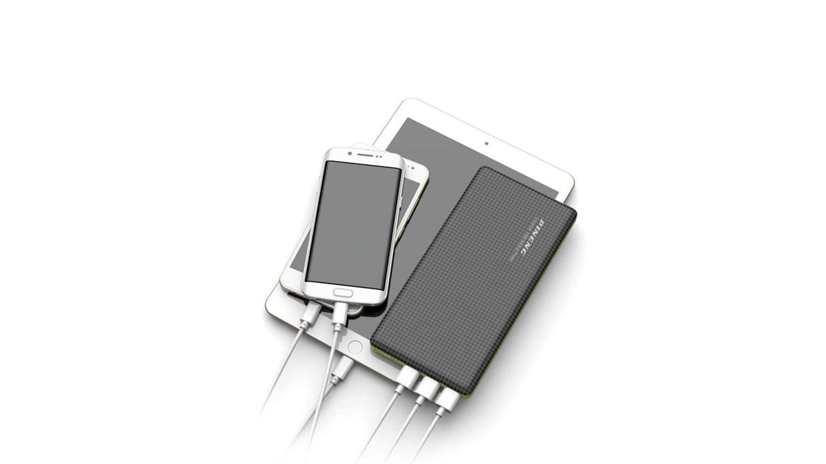Pineng PN-917 20,000 mAh 3 USB Taşınabilir Hızlı Şarj Cihazı Siyah