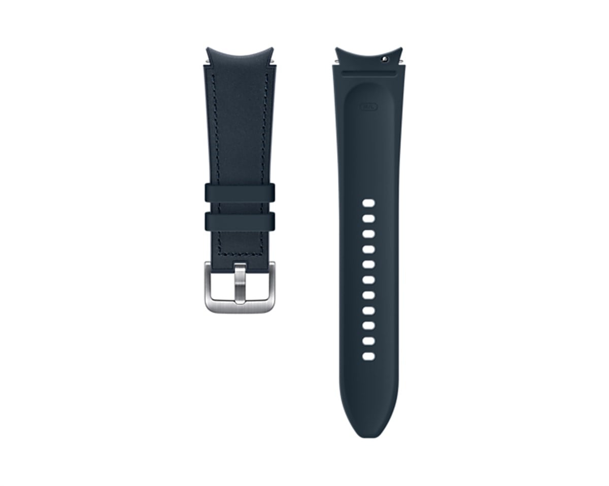 Samsung Galaxy Watch4 Classic Hibrit Deri Kayış Koyu Mavi Büyük