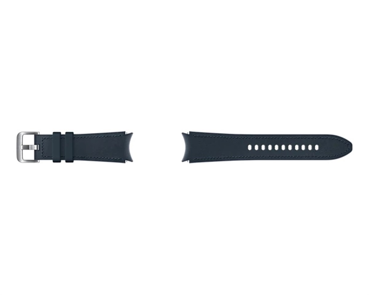 Samsung Galaxy Watch4 Classic Hibrit Deri Kayış Koyu Mavi Büyük