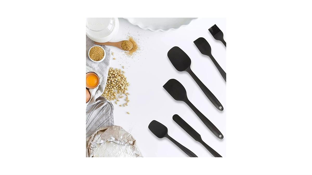 Valletta VLT1016 Drongo 6 Parça Silikon Spatula Seti - Siyah