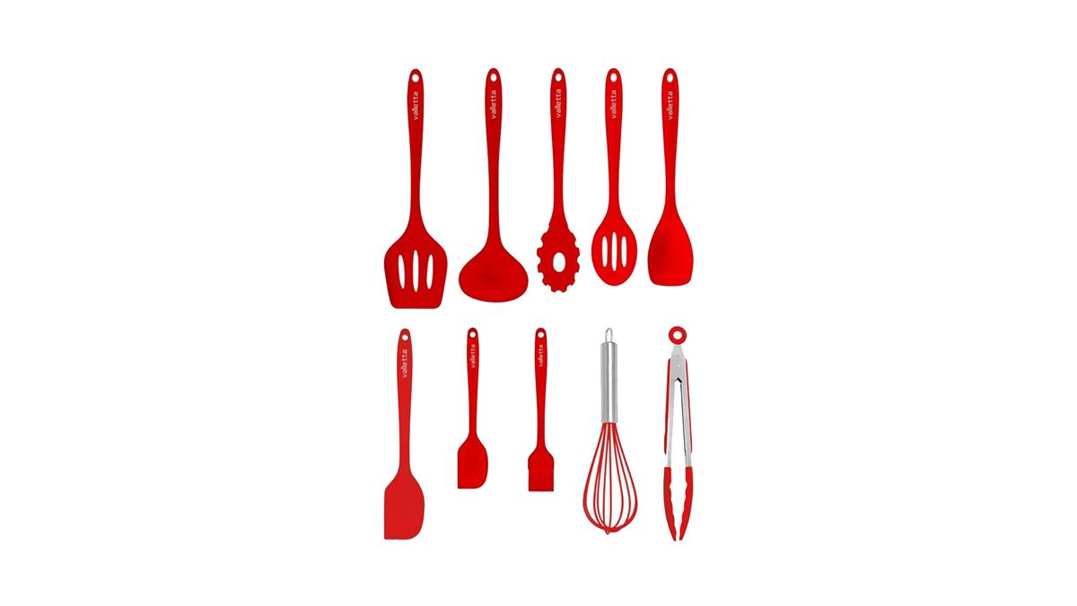 Valletta VLT1106 Salvatore 10 Parça Spatula Seti- Kırmızı