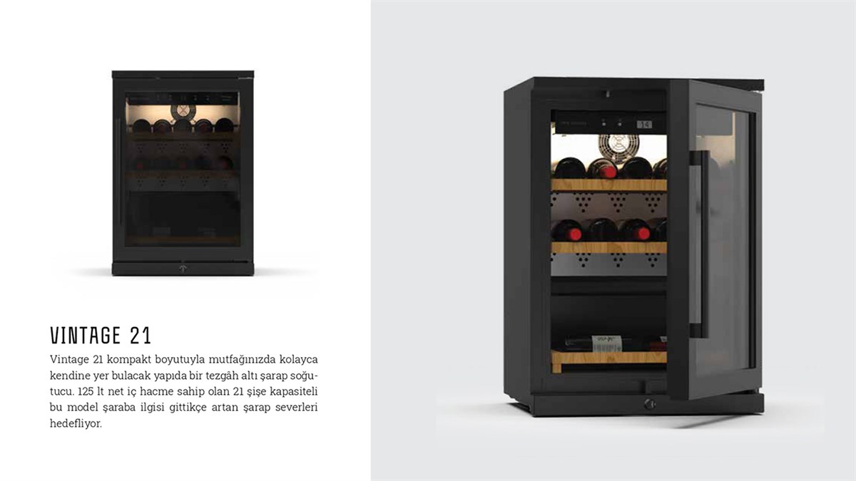 Vino Bellezza VINTAGE-21 170 Şarap Soğutucu Siyah