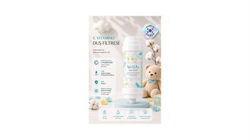 Be-Vita Baby Powder C Vitaminli Aromatik Duş Filtresi - Cilt Besleyici Klor ve Kireç Arıtıcı Duş Filtresi (150gr)