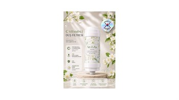 Be-Vita Jasmin C Vitaminli Aromatik Duş Filtresi - Cilt Besleyici Klor ve Kireç Arıtıcı Duş Filtresi (150gr)