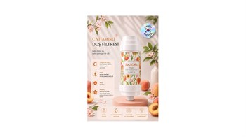 Be-Vita Peach C Vitaminli Aromatik Duş Filtresi - Cilt Besleyici Klor ve Kireç Arıtıcı Duş Filtresi (150gr)
