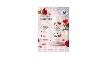 Be-Vita Rose C Vitaminli Aromatik Duş Filtresi - Cilt Besleyici Klor ve Kireç Arıtıcı Duş Filtresi (150gr)