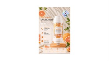 Be-Vita Zamboa(Grape Fruit)C Vitaminli Aromatik Duş Filtresi - Cilt Besleyici Klor ve Kireç Arıtıcı Duş Filtresi (150gr)