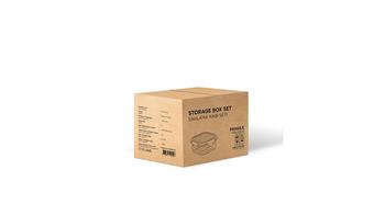 Golden Rod 6 Adet Aynı Boy Sızdırmaz Kare Saklama Kabı Seti