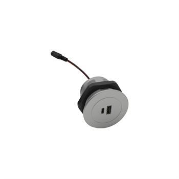 Metalline® 12 V CIRCULAR-LINE USB-A/USB-C 10W (5V-2A) YENİ- ADAPTÖRLÜ/METALİK