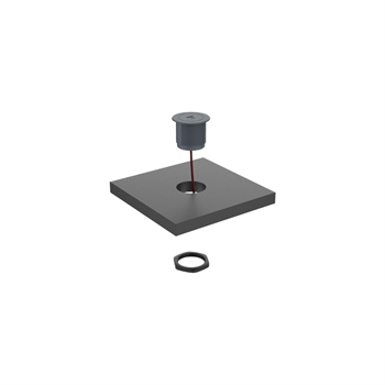 Metalline® 12 V CIRCULAR-LINE USB-A/USB-C 10W (5V-2A) YENİ- ADAPTÖRLÜ/ANTRASİT SOFT TOUCH