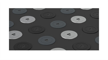 Metalline® Circular-Line Modüler Hızlı Şarj Kutusu USB-A-Siyah