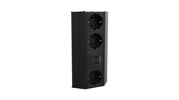 Metalline® Corner-Line Raf Priz Sistemi USB - Siyah