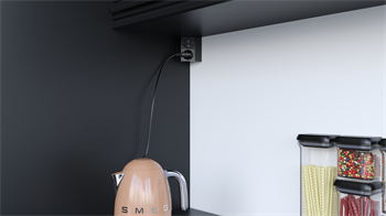 Metalline® Corner-Line Raf Priz Sistemi - Siyah