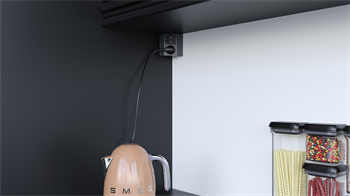 Metalline® Corner-Line Raf Priz Sistemi - Antrasit