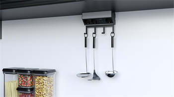 Metalline® Corner-Line Raf Priz Sistemi Askılı - Natürel Eloksal