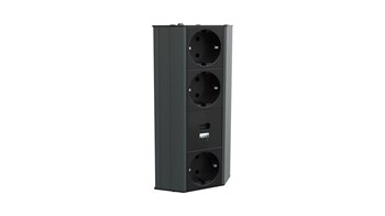 Metalline® Corner-Line Raf Priz Sistemi USB-A / USB-C - Antrasit