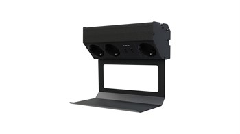 Metalline® Corner-Line Raf Priz Sistemi Telefon Raflı - Siyah