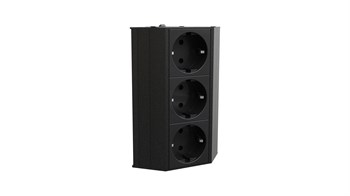 Metalline® Corner-Line Raf Priz Sistemi 3 Priz - Siyah