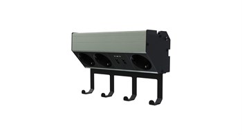 Metalline® Corner-Line Raf Priz Sistemi Askılı - Natürel Eloksal
