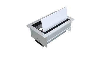 Metalline® Duo-Line Çift Açılır Fırçalı Priz Kutusu - Eloksal
