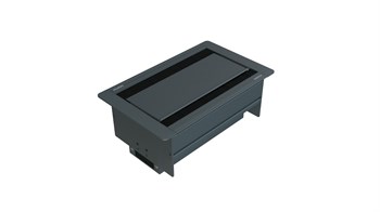 Metalline® Duo-Line Çift Açılır Fırçalı Priz Kutusu - Antrasit