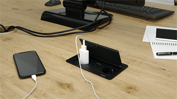 Metalline® Klip-Line Bas-Aç Priz Sistemi USB - Siyah