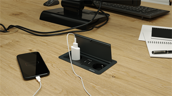 Metalline® Klip-Line Bas-Aç Priz Sistemi USB - Antrasit