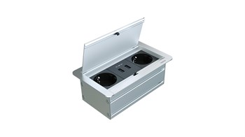 Metalline® Klip-Line Bas-Aç Priz Sistemi USB - Natürel Eloksal