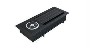 Metalline® Max-Line Kablosuz Şarjlı Masaüstü Priz Kutusu USB-HDMI-CAT6/3 - Siyah