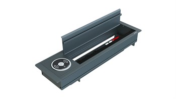 Metalline® Max-Line Kablosuz Şarjlı Masaüstü Priz Kutusu  UPS-USB-CAT6/3 - Antrasit