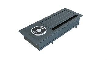 Metalline® Max-Line Kablosuz Şarjlı Masaüstü Priz Kutusu USB-HDMI-CAT6/3 - Antrasit