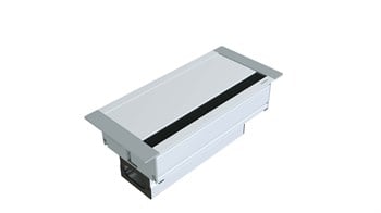 Metalline® Push-Line Bas-Aç Masaüstü Priz Kutusu - Eloksal