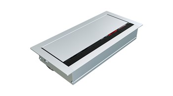 Metalline® Revo-Line Dönmeli Masaüstü Priz Kutusu USB-UPS-CAT6/3 - Natürel Eloksal