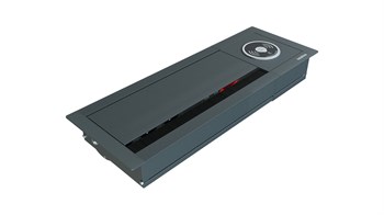 Metalline® Revo-Line Dönmeli Masaüstü Priz Kutusu Wireless USB-UPS-CAT6/3 - Antrasit