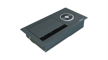 Metalline® Revo-Line Dönmeli Masaüstü Priz Kutusu Wireless - Antrasit