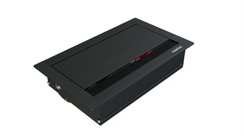 Metalline® Revo-Line Dönmeli Masaüstü Priz Kutusu USB-UPS-CAT6 - Siyah