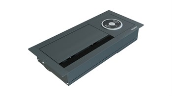 Metalline® Revo-Line Dönmeli Masaüstü Priz Kutusu Wireless USB - Antrasit