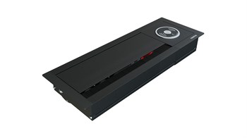 Metalline® Revo-Line Dönmeli Masaüstü Priz Kutusu Wireless USB-UPS-CAT6/3 - Siyah