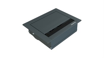 Metalline® Revo-Line Dönmeli Masaüstü Priz Kutusu - Antrasit