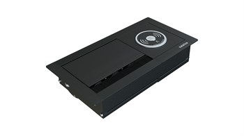 Metalline® Revo-Line Dönmeli Masaüstü Priz Kutusu Wireless - Siyah