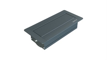 Metalline® Sole-Line Dönmeli Masaüstü Priz Kutusu USB - Antrasit