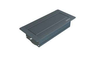 Metalline® Sole-Line Dönmeli Masaüstü Priz Kutusu UPS / USB - Antrasit