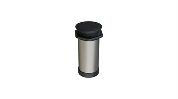 Metalline® Tower-Line Bas-Aç Masaüstü Priz Kutusu - Siyah