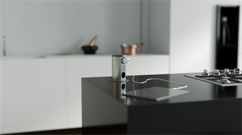 Metalline® Tower-Line Bas-Aç Masaüstü Priz Kutusu USB - Antrasit