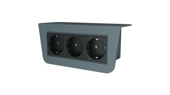 Metalline® Under-Line Tezgah Altı Priz Kutusu - Antrasit
