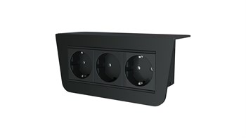 Metalline® Under-Line Tezgah Altı Priz Kutusu  - Siyah