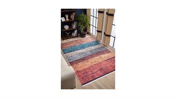 Piksel Halı Kırmızı Modern Desen Dijital Baskı Halı