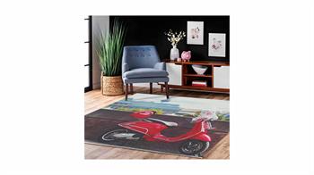 Piksel Halı Kırmızı Motor Desen Dijital Baskı Halı