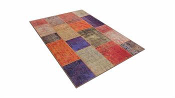 Piksel Halı Renkli Patchwork Desenli Dijital Baskı Halı